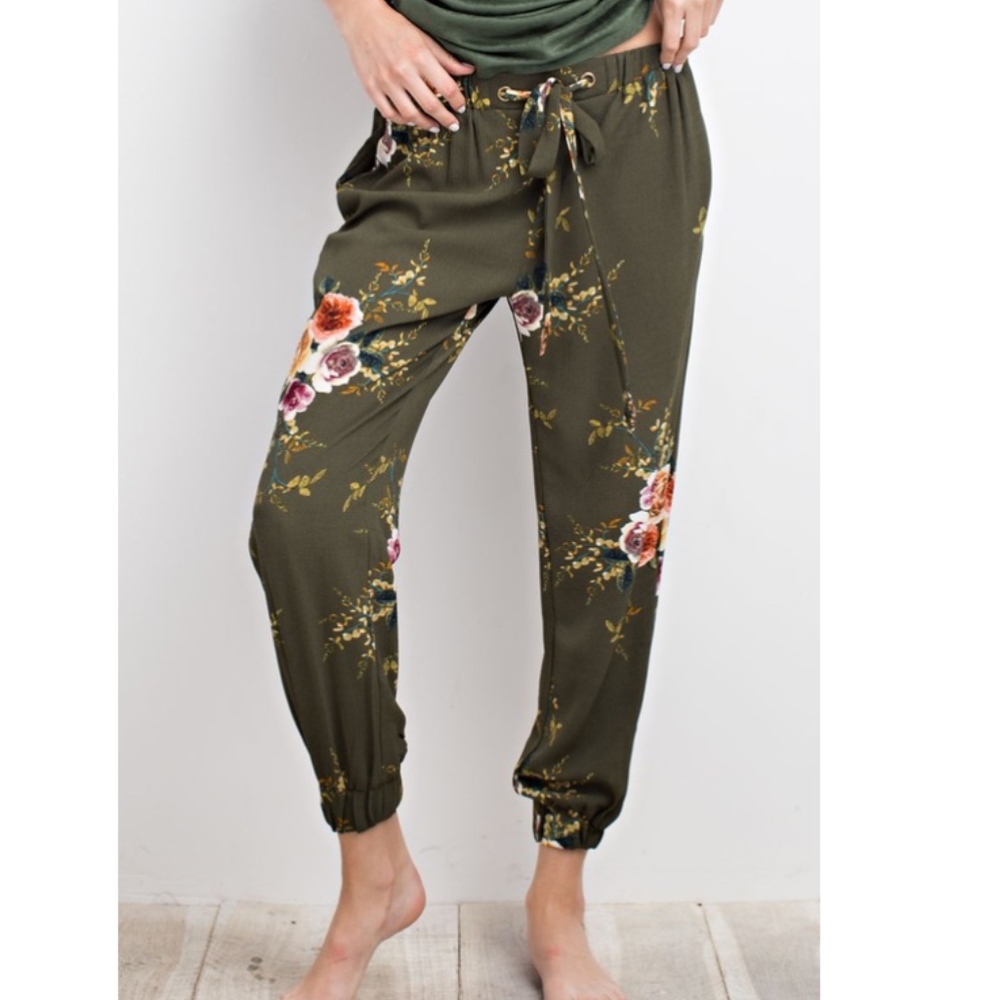 Floral Print Jogger Pants